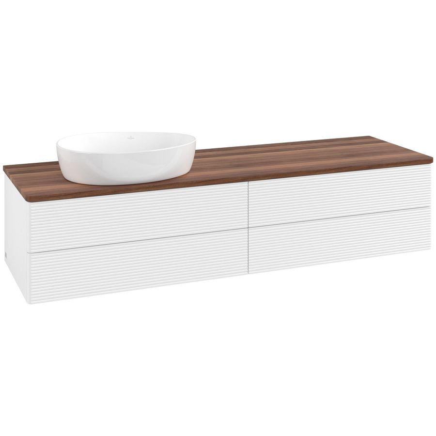 Wastafelonderkast Antao 1600x360x500mm White Matt Lacquer L26112MT