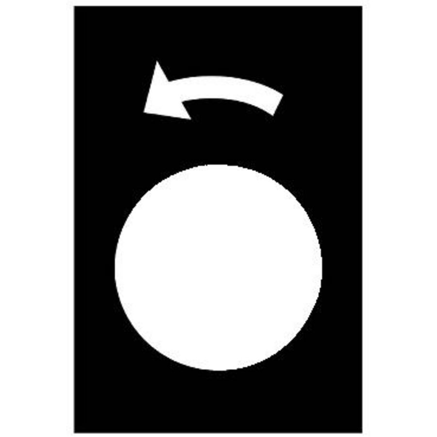 Etiket 30x40mm Met symbool Zwart Harmony XB4/XB5 VVE=10