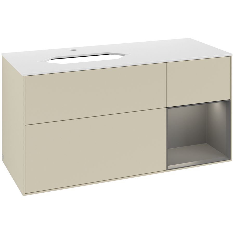 Wastafelonderkast Finion 1200x603x501mm S.Grey Matt Lacquer F281GKHJ