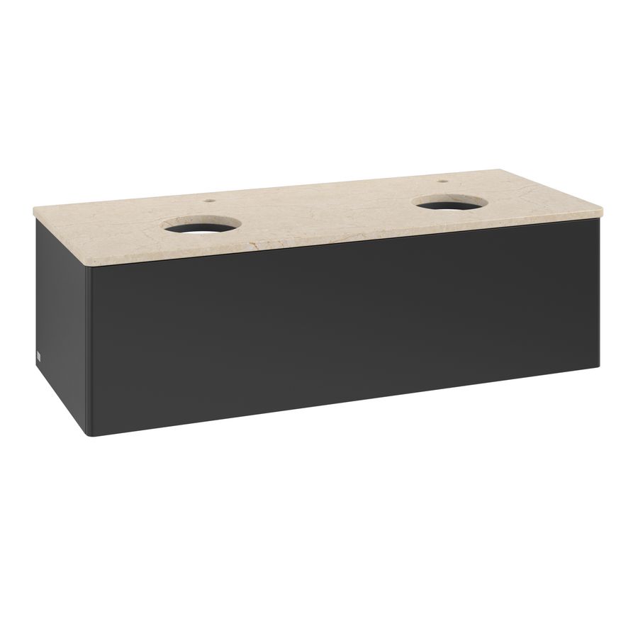 Wastafelonderkast Antao 1200x360x500mm Black Matt Lacquer K35053PD