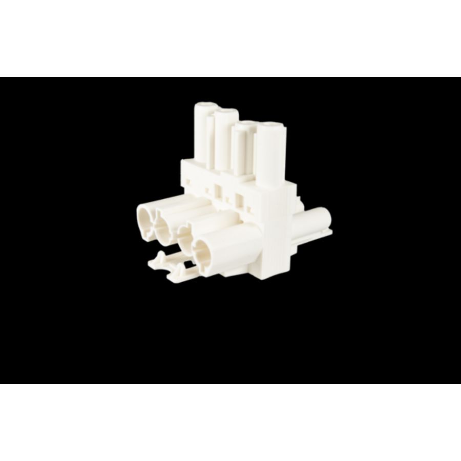 Splitter 4-polig 1 in 2 uit wit (AC166 GVT 3/ 4) VVE=100
