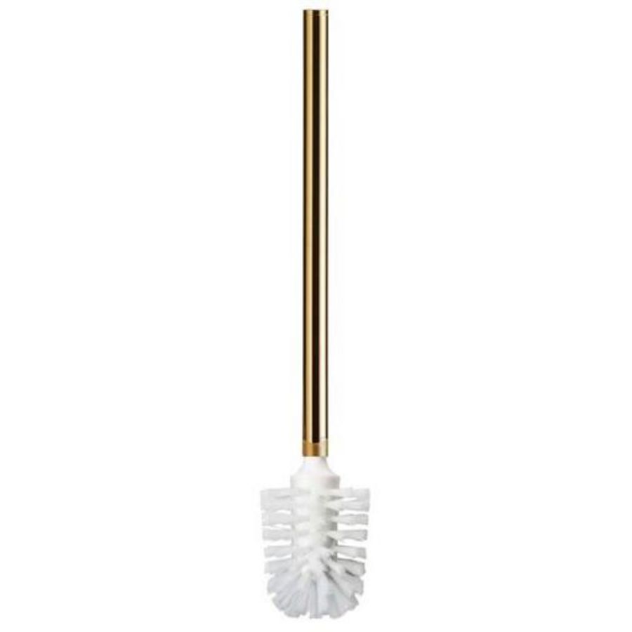 Borstelkop wit, diam70mm, borstelsteel goud, (S1215)