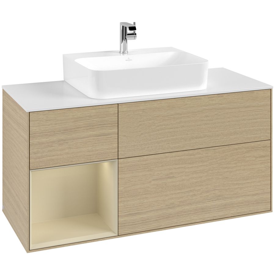 Wastafelonderkast Finion 1200x603x501mm Oak Veneer G161HJPC