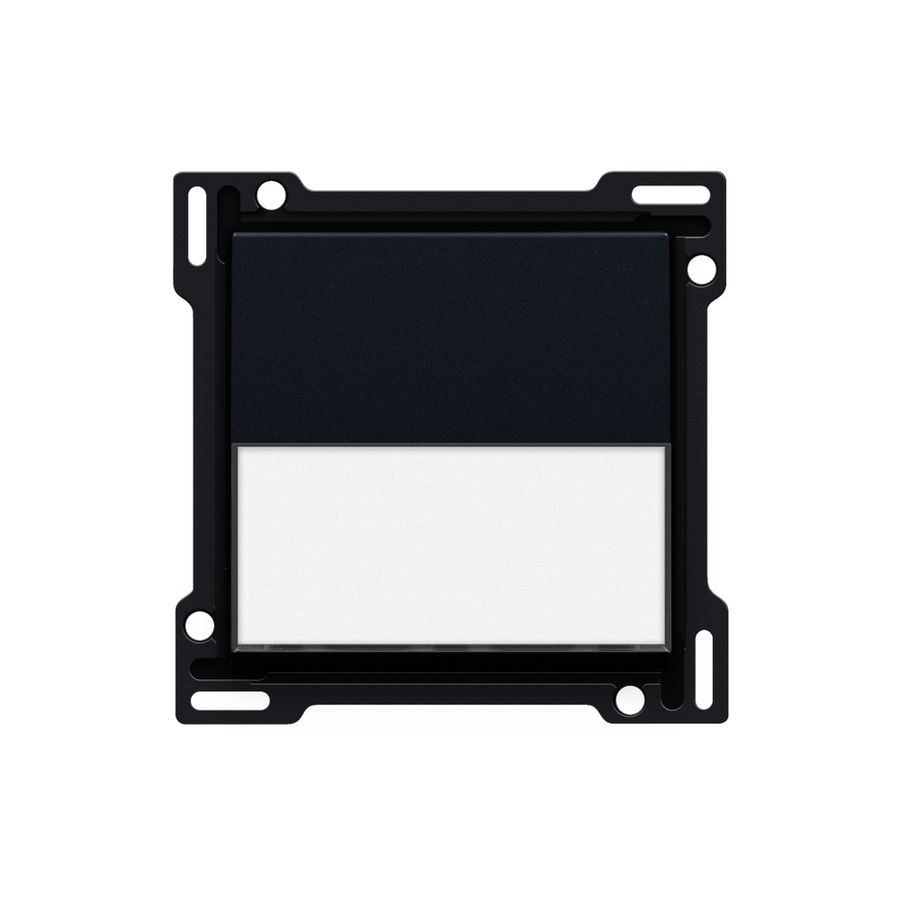 Afwerkingsset tekstveld enkelv. schakelaar/knop black