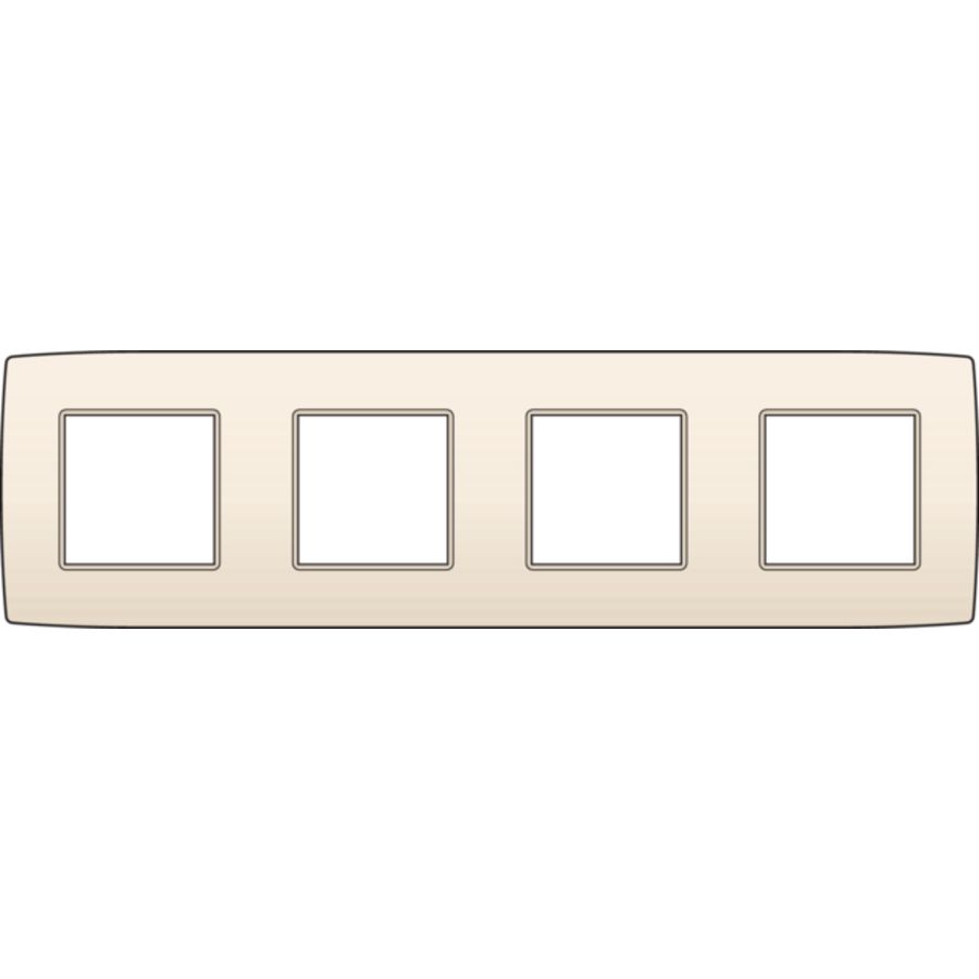 4-voudig afdekplaat hoh 71mm Original cream