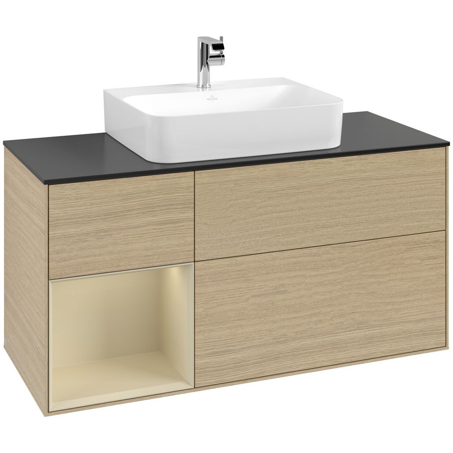 Wastafelonderkast Finion 1200x603x501mm Oak Veneer G162HJPC