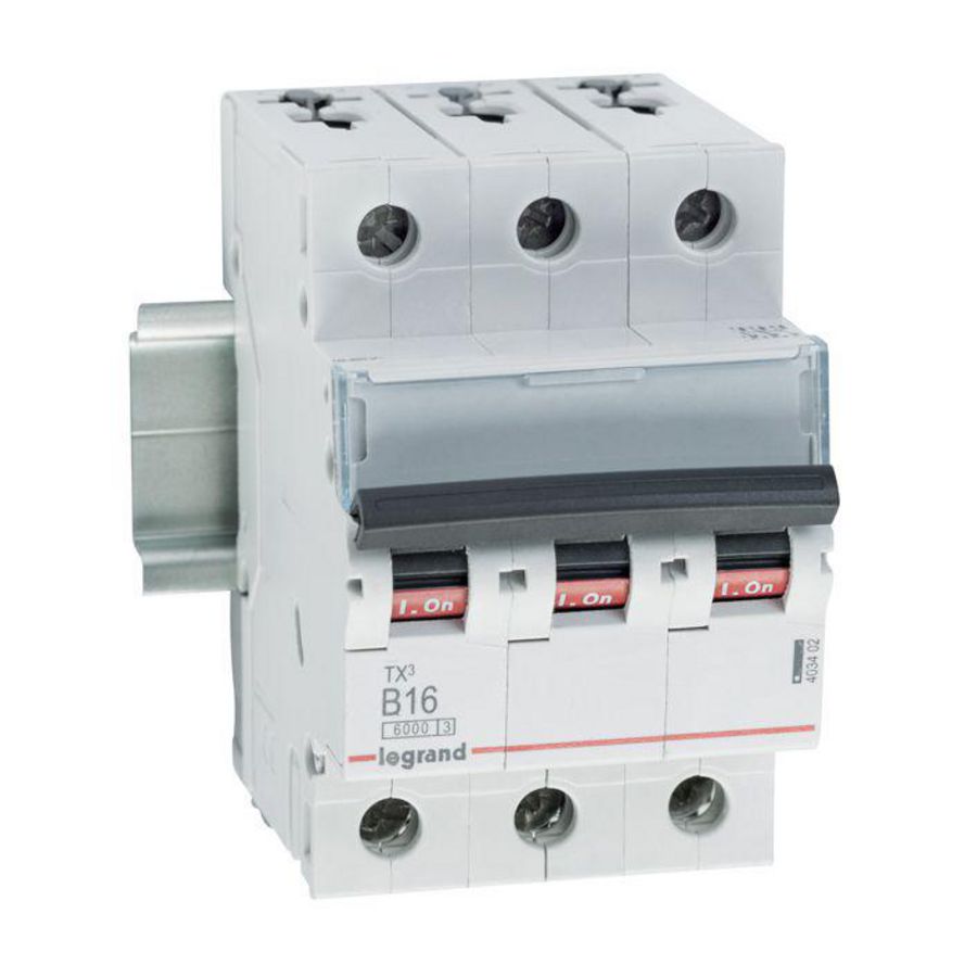 Installatieautomaat MCB TX3 3-polig B-karakteristiek 16A 6000A