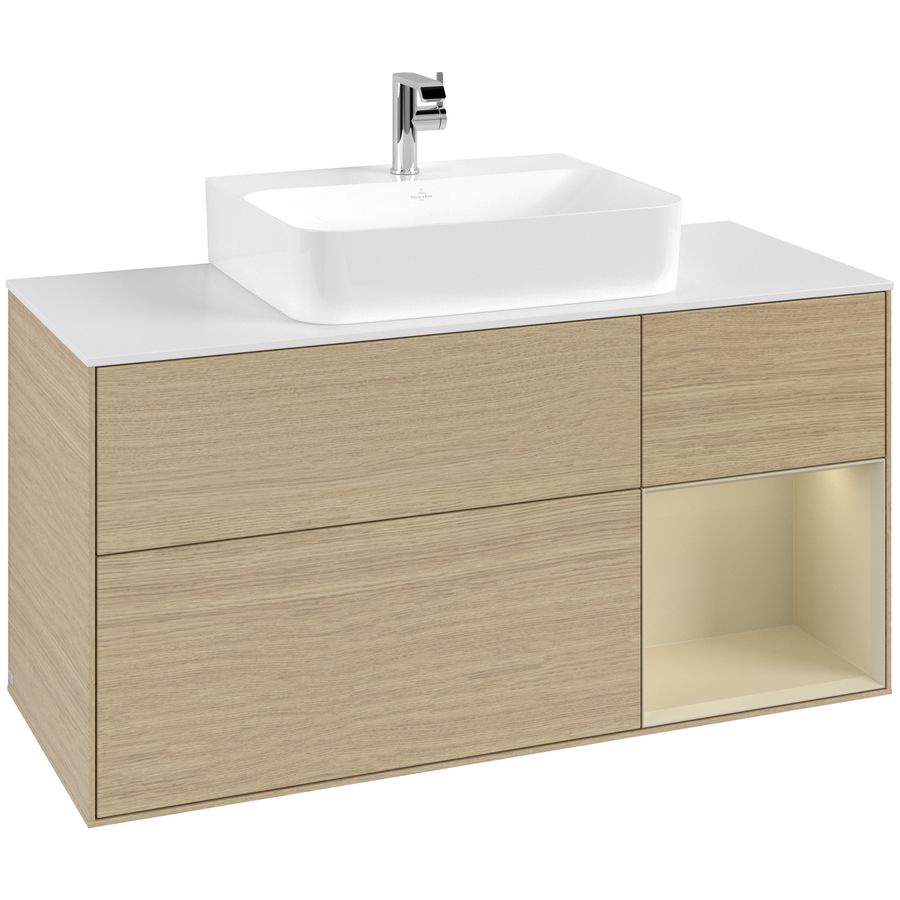 Wastafelonderkast Finion 1200x603x501mm Oak Veneer G171HJPC