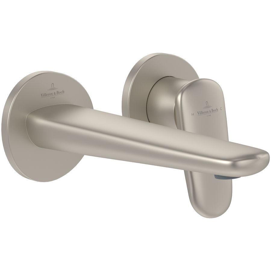 2-gats eengreeps wandmengkraan Antao Brushed Nickel Matt