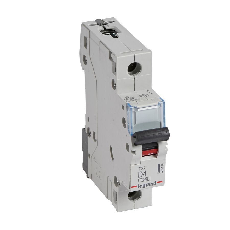 Installatieautomaat MCB TX3 1-polig D-karakteristiek 4A 6000A