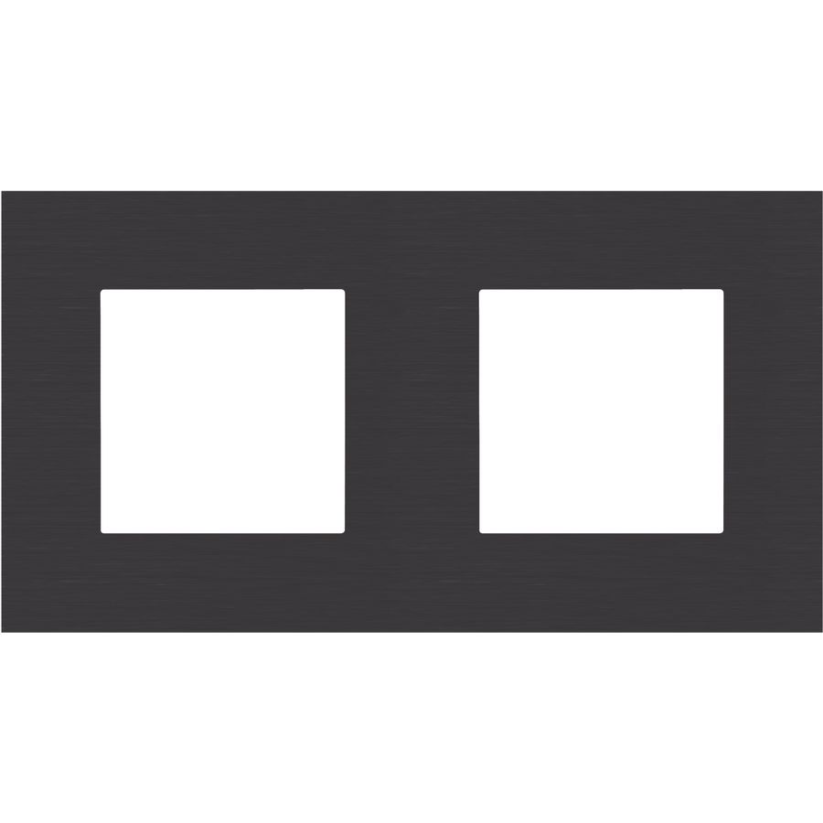 2-voudige afdekplaat hoh 71mm Pure alu black