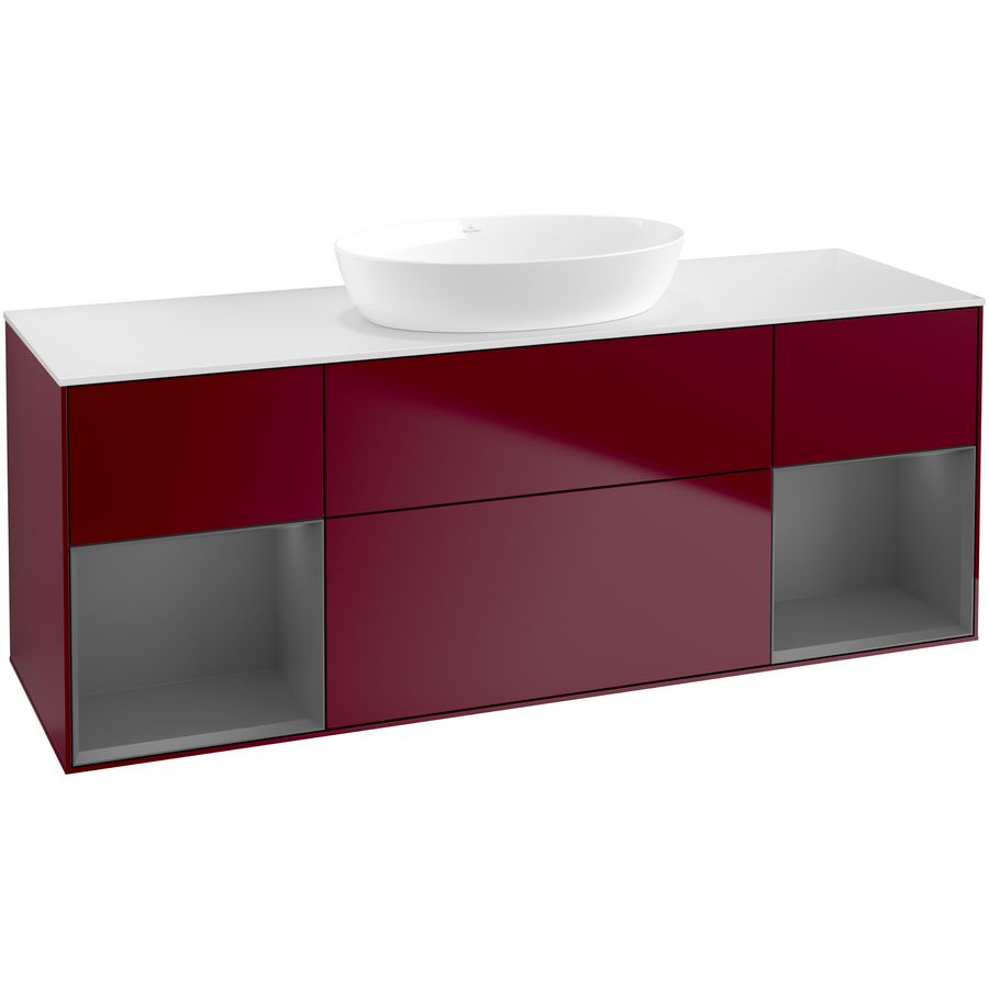 Wastafelonderkast Finion 1600x603x501mm Peony Matt Lacquer GD01GKHB