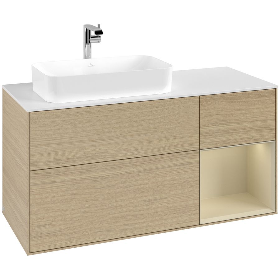 Wastafelonderkast Finion 1200x603x501mm Oak Veneer G281HJPC