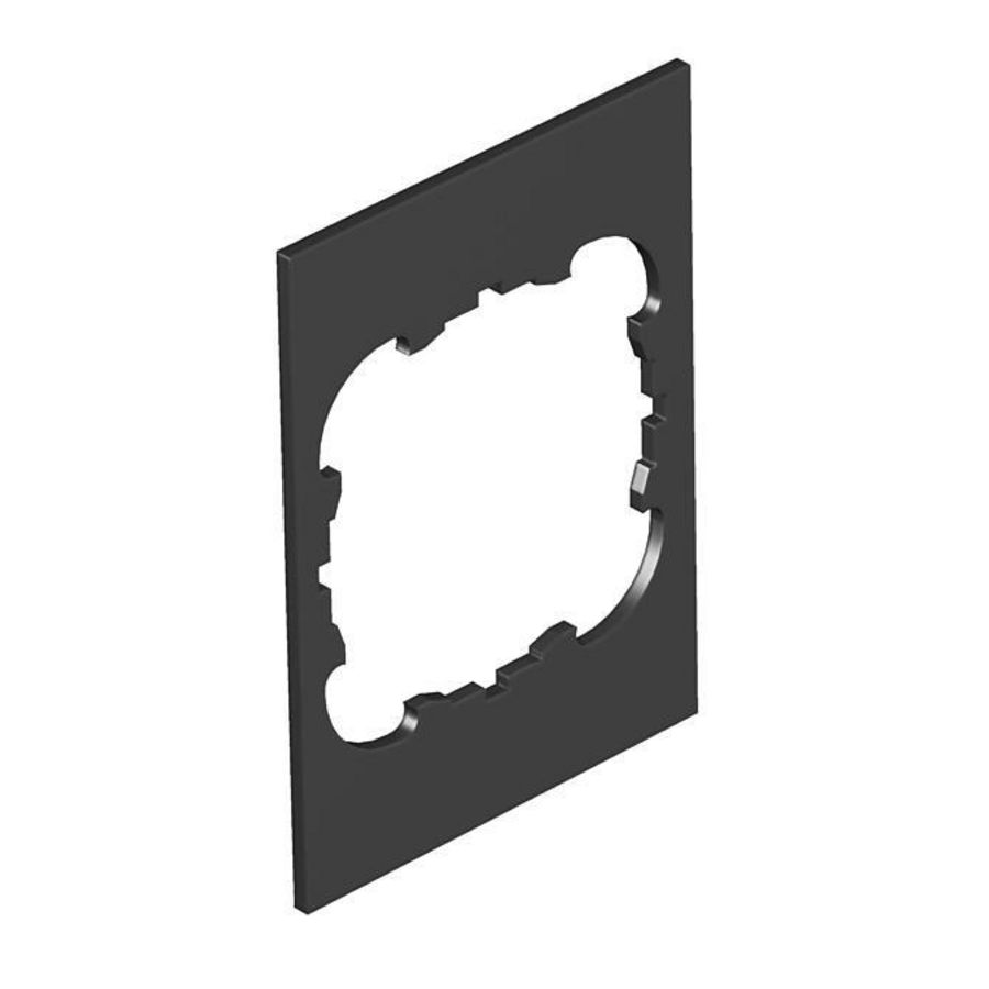 Afdekplaat 1 x EK voor T4B 55x77mm polyvinylchlorid zwart