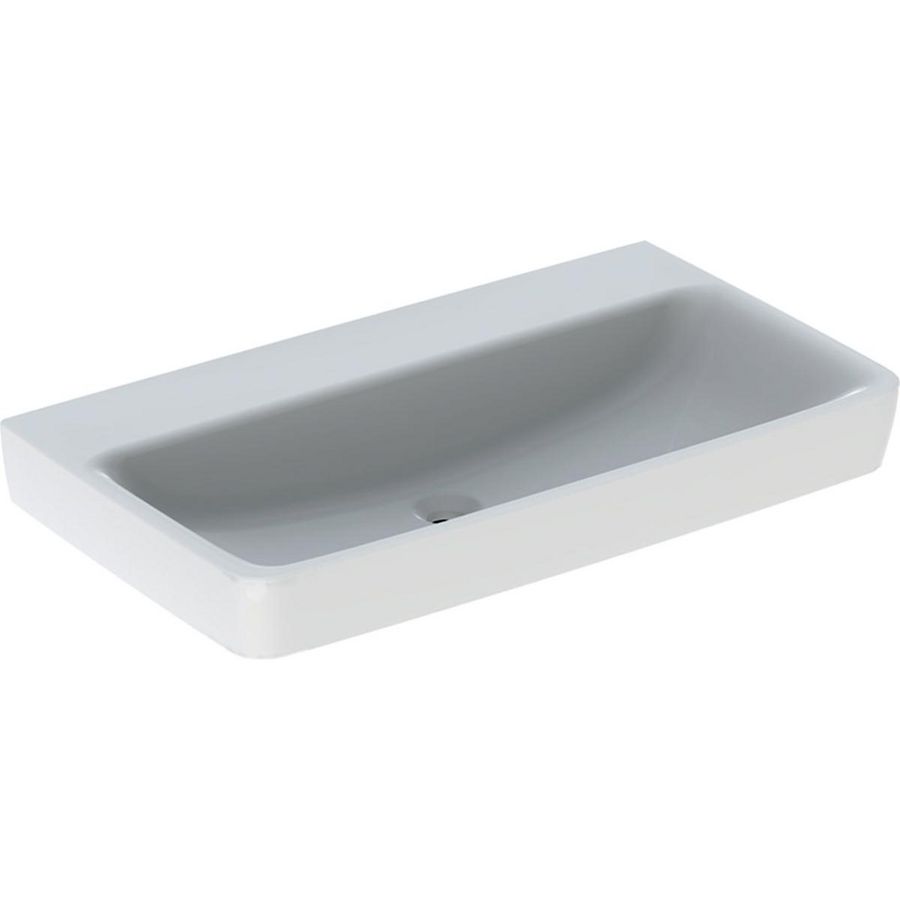 Renova Plan wastafel 85x48cm zonder kraangat zonder overloop wit Keratect