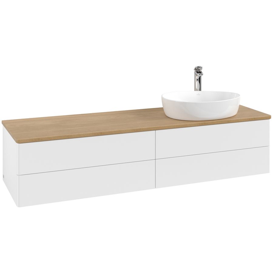 Wastafelonderkast Antao 1600x360x500mm White Matt Lacquer L27051MT