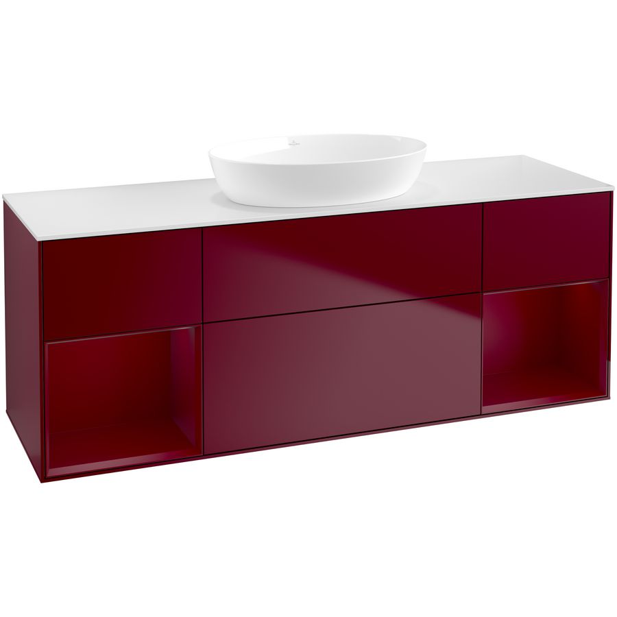 Wastafelonderkast Finion 1600x603x501mm Peony Matt Lacquer GD01HBHB