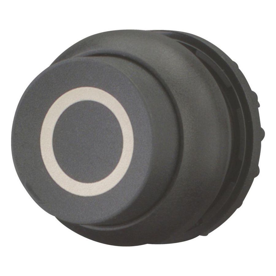 Drukknop hoog zwart 0 terugverend M22S-DH-S-X0