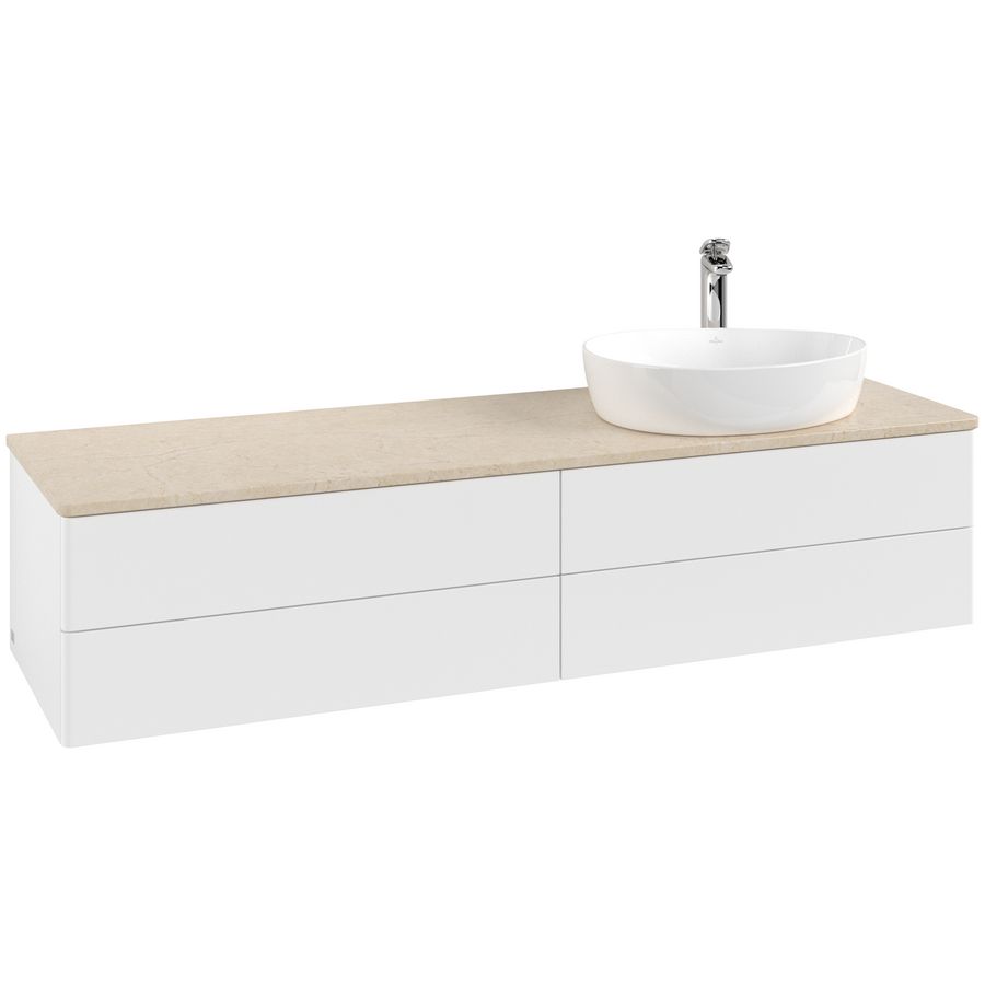 Wastafelonderkast Antao 1600x360x500mm White Matt Lacquer L27053MT