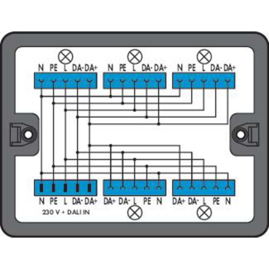 Verdeeldoos DALI 1 ingang 899-631/313-000