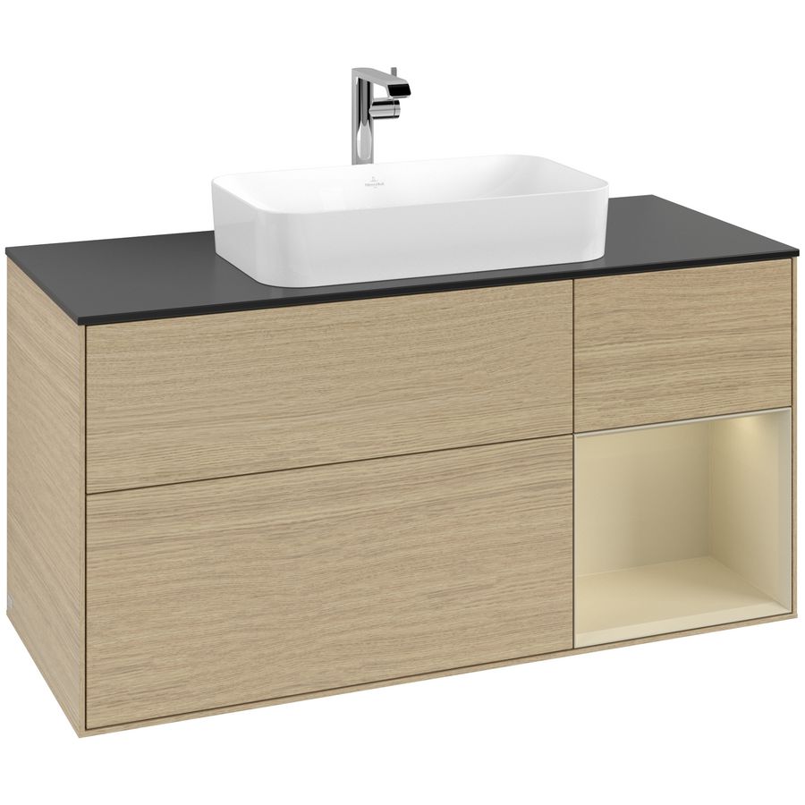 Wastafelonderkast Finion 1200x603x501mm Oak Veneer G302HJPC
