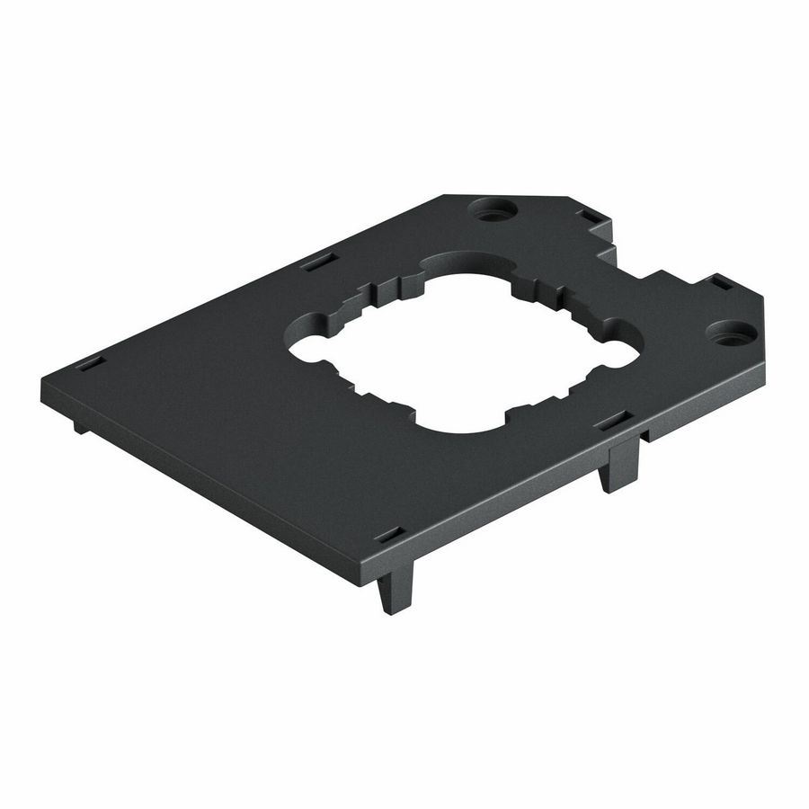 Afdekplaat voor UT34, 1 draagring 104x76x4 zwart VVE=10