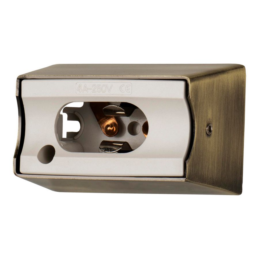 Lamphouder S14d metaal brons antiek