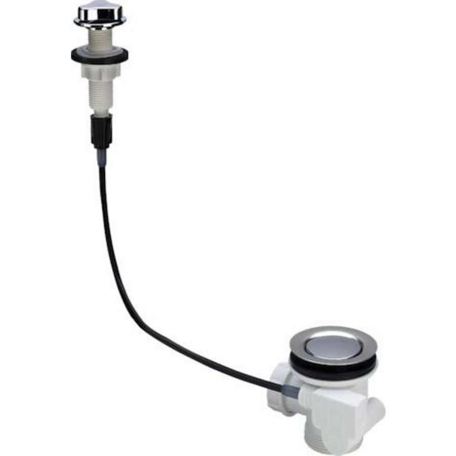 Afvoer+overloopgarn. 1.1/2x70mm kunstst./wit m.waste zonder overloop