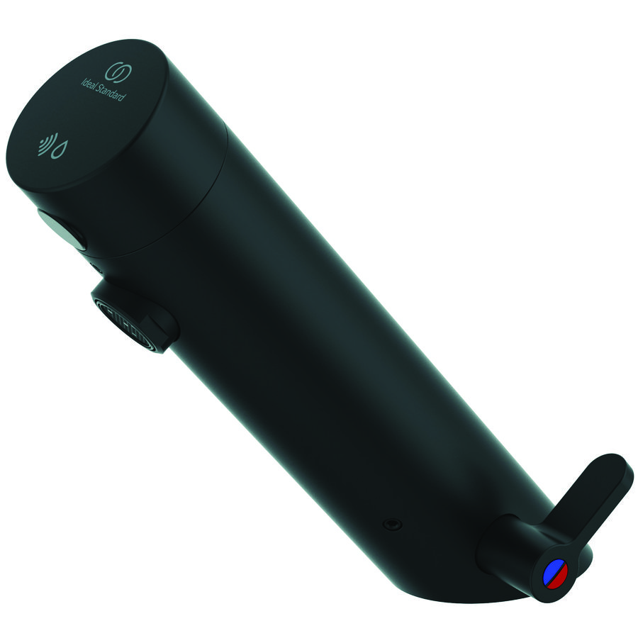 Electronische Wastafelkraan netvoeding silk black Sensorflow