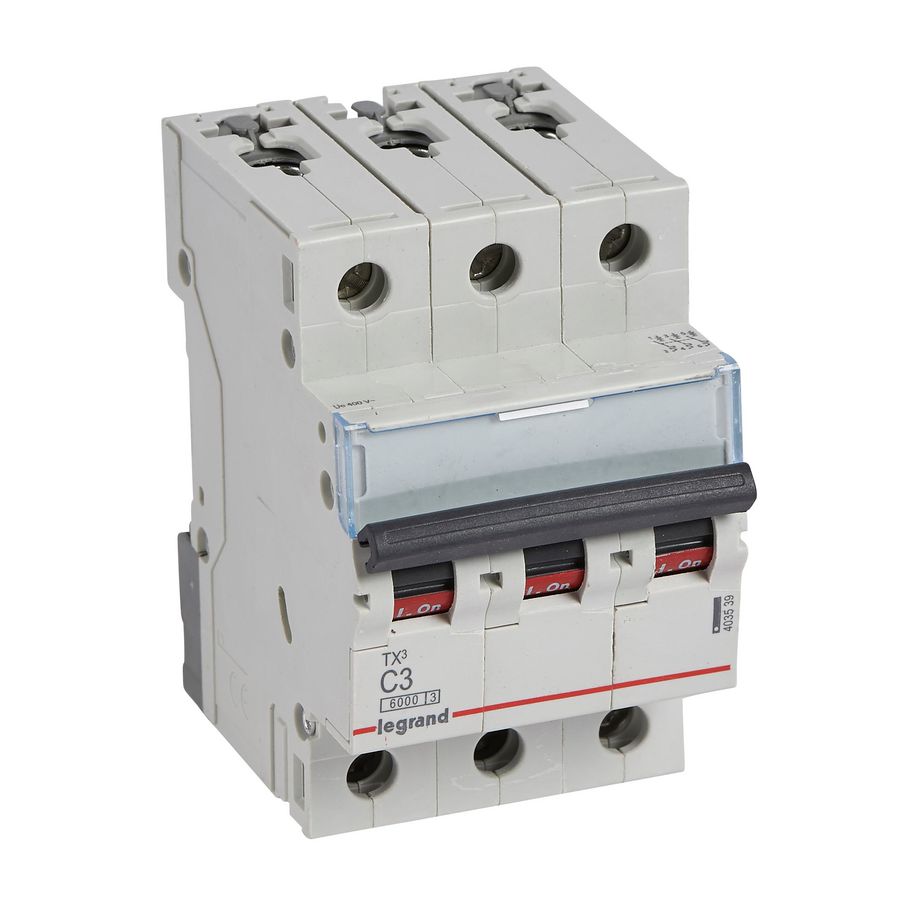 Installatieautomaat MCB TX3 3-polig C-karakteristiek 3A 6000A