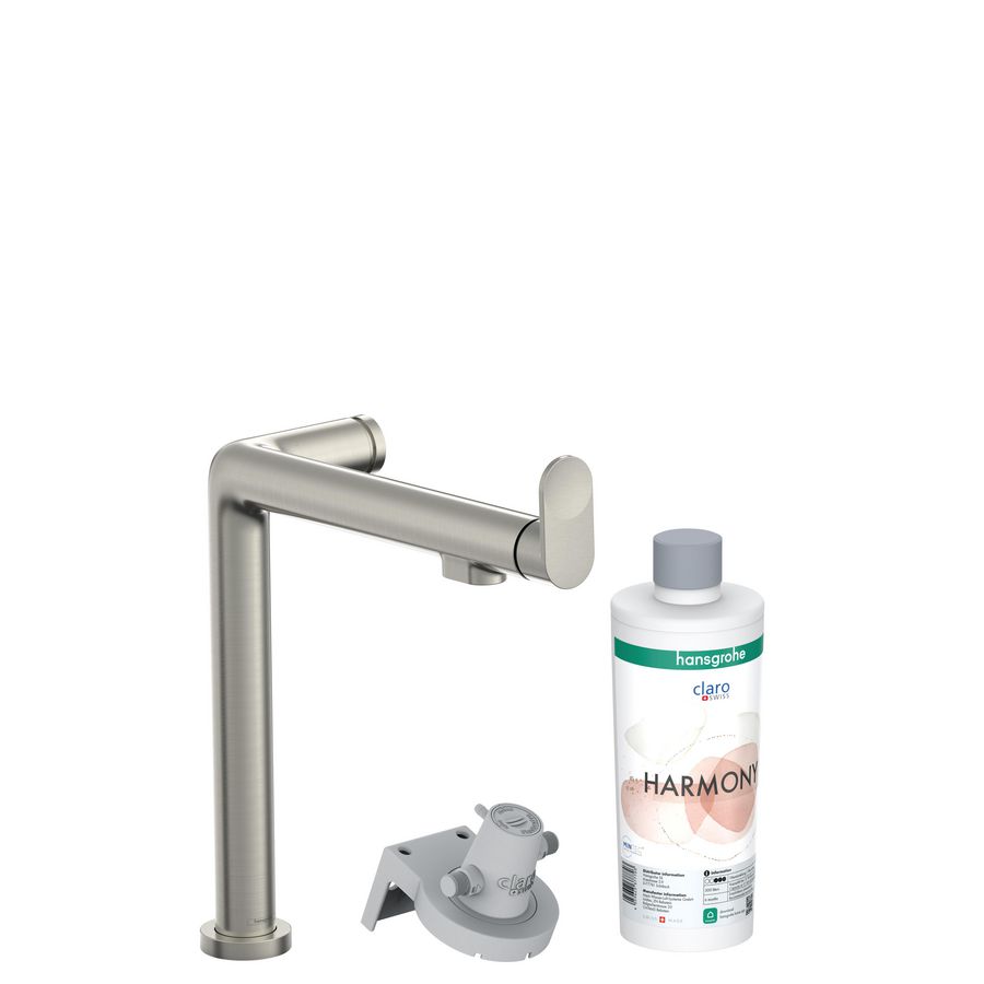 Aqittura M91 keukenkraan FilterSystem 240 1 straalsoort starterset RVS look
