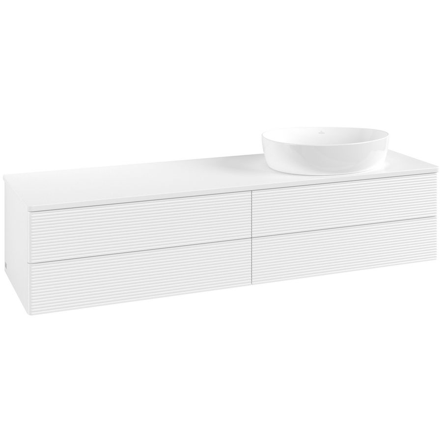 Wastafelonderkast Antao 1600x360x500mm White Matt Lacquer L27150MT