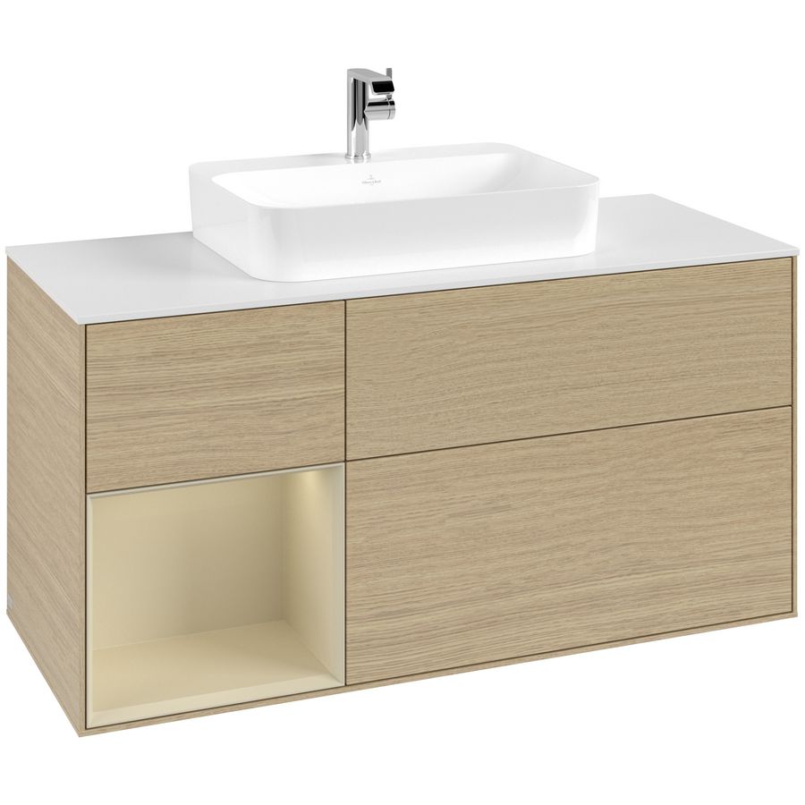 Wastafelonderkast Finion 1200x603x501mm Oak Veneer G411HJPC