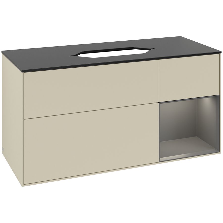 Wastafelonderkast Finion 1200x603x501mm S.Grey Matt Lacquer F712GKHJ