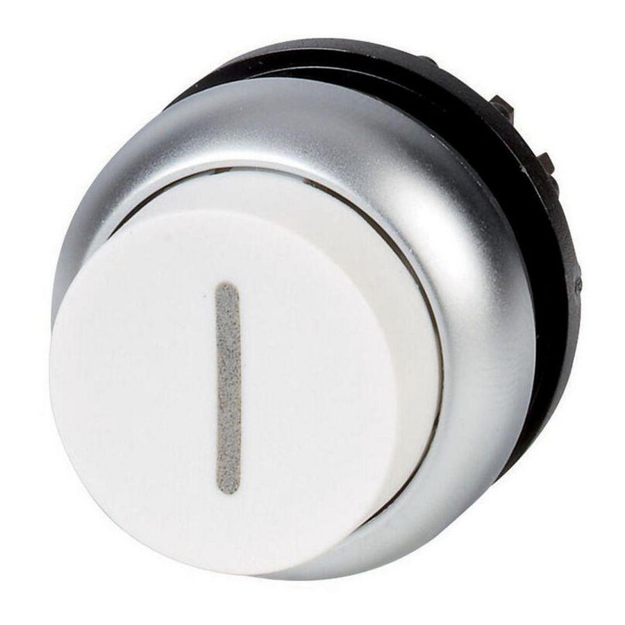Drukknop hoog wit I vast M22-DRH-W-X1