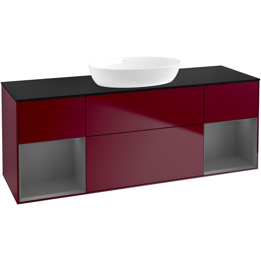 Wastafelonderkast Finion 1600x603x501mm Peony Matt Lacquer GD02GKHB