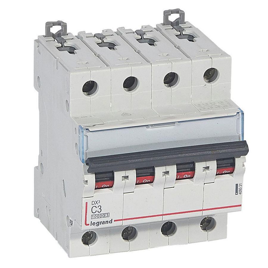 Installatieautomaat MCB DX³ 4-polig C-karakteristiek 3A 10000A