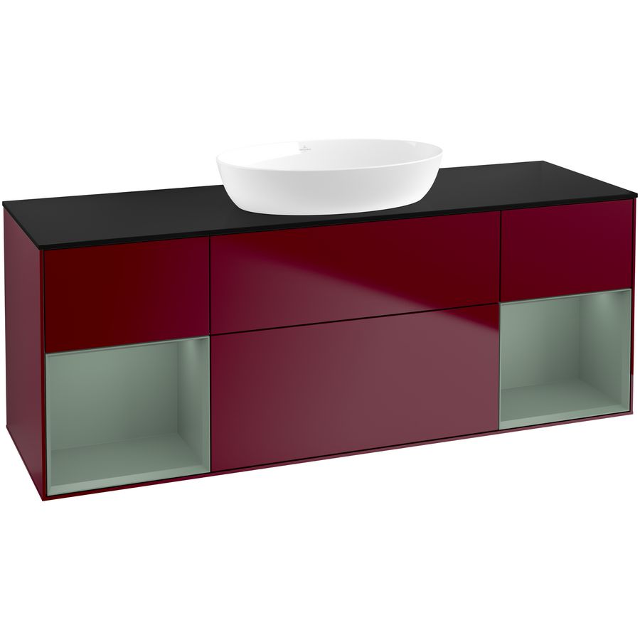 Wastafelonderkast Finion 1600x603x501mm Peony Matt Lacquer GD02GMHB