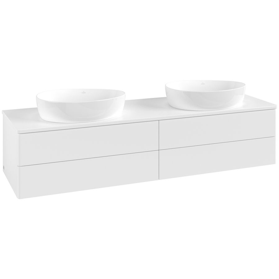 Wastafelonderkast Antao 1600x360x500mm White Matt Lacquer L28010MT