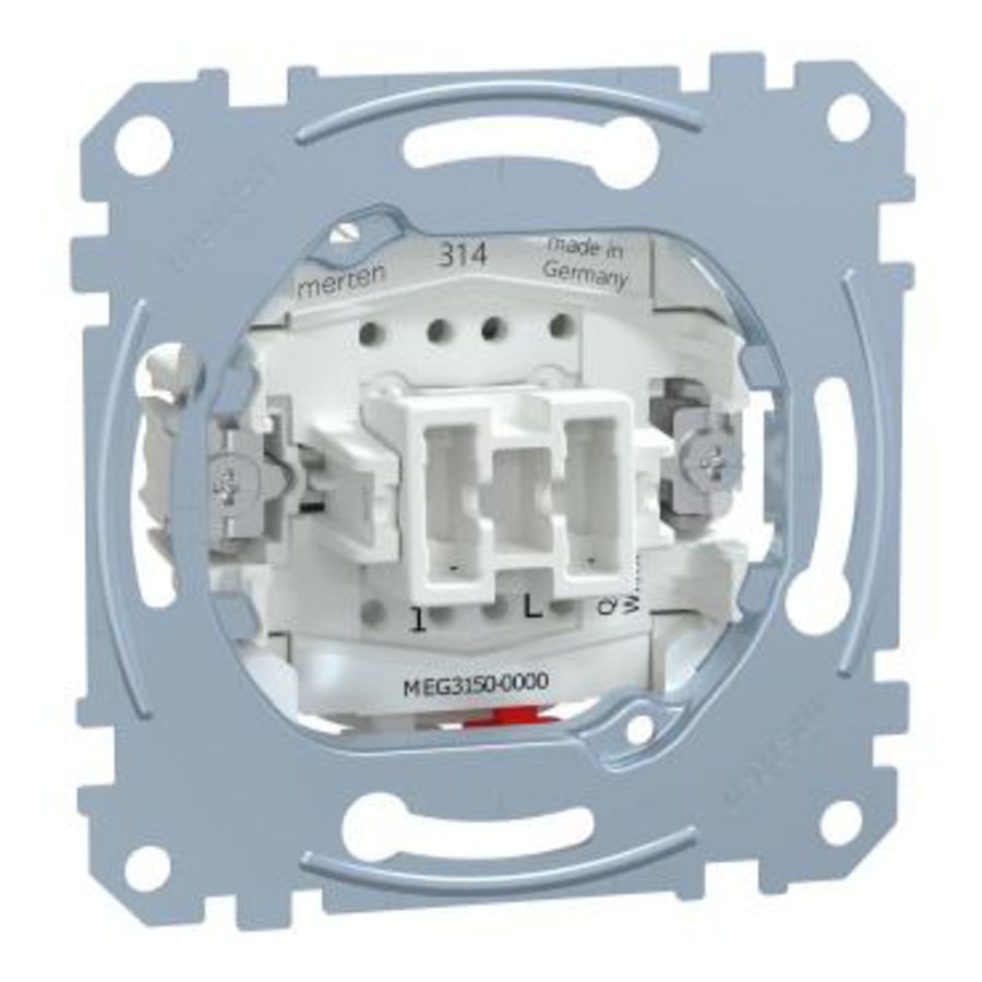 Merten-Sokkel-Enkele Impulsdrukker-10A/AC 250V 1 maakcontact