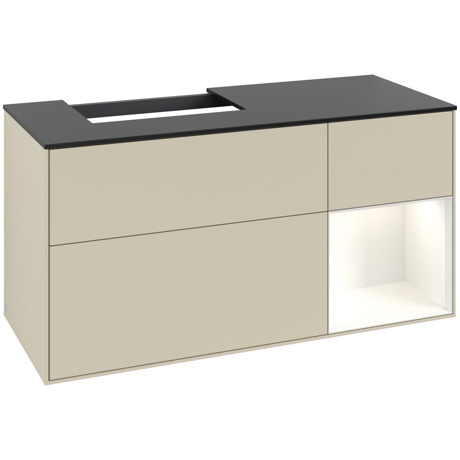 Wastafelonderkast Finion 1200x603x501mm S.Grey Matt Lacquer G152GFHJ