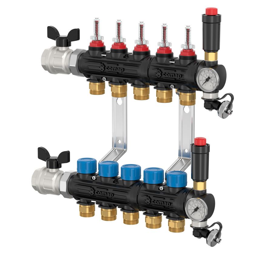 Leidingverdeler 910-0-TP Manifold 12-groeps debietmeter 0-2,5L