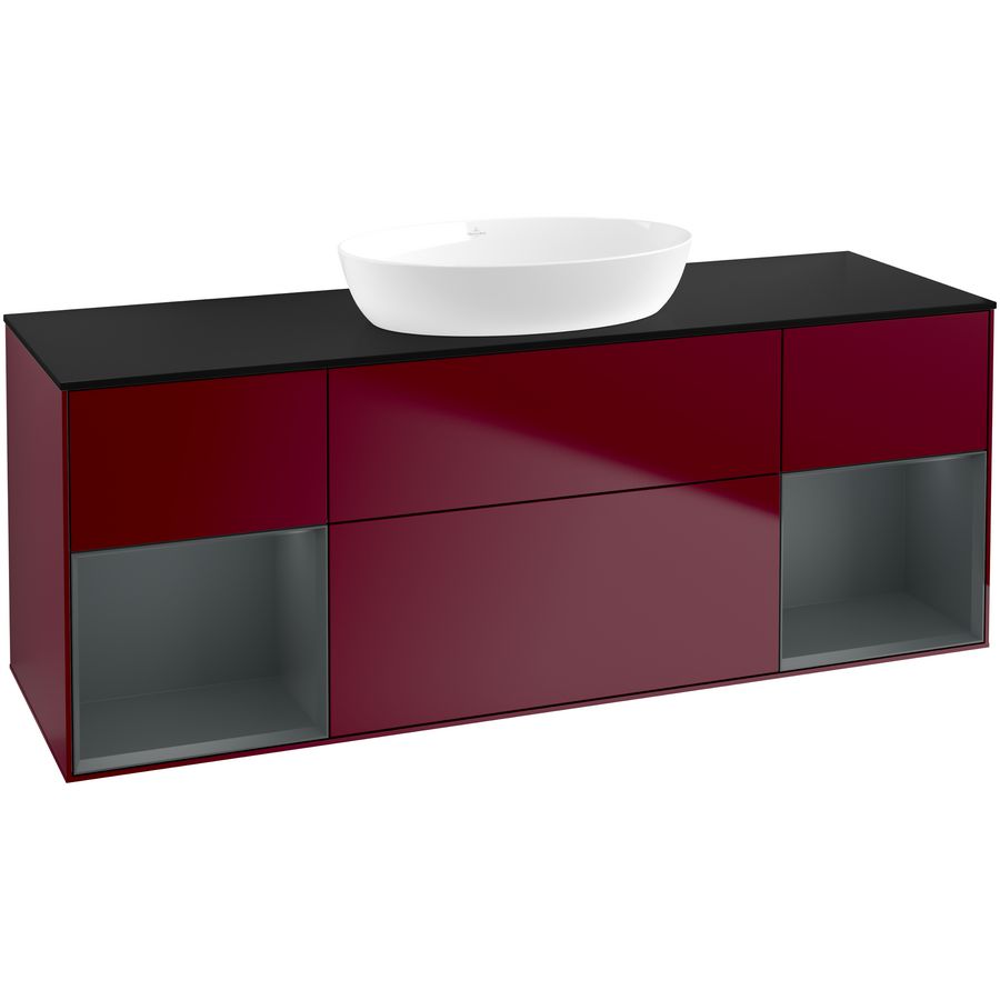 Wastafelonderkast Finion 1600x603x501mm Peony Matt Lacquer GD02HGHB