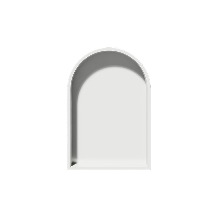 Inbouwnis BOX ARC 320x470x70mm rvs wit