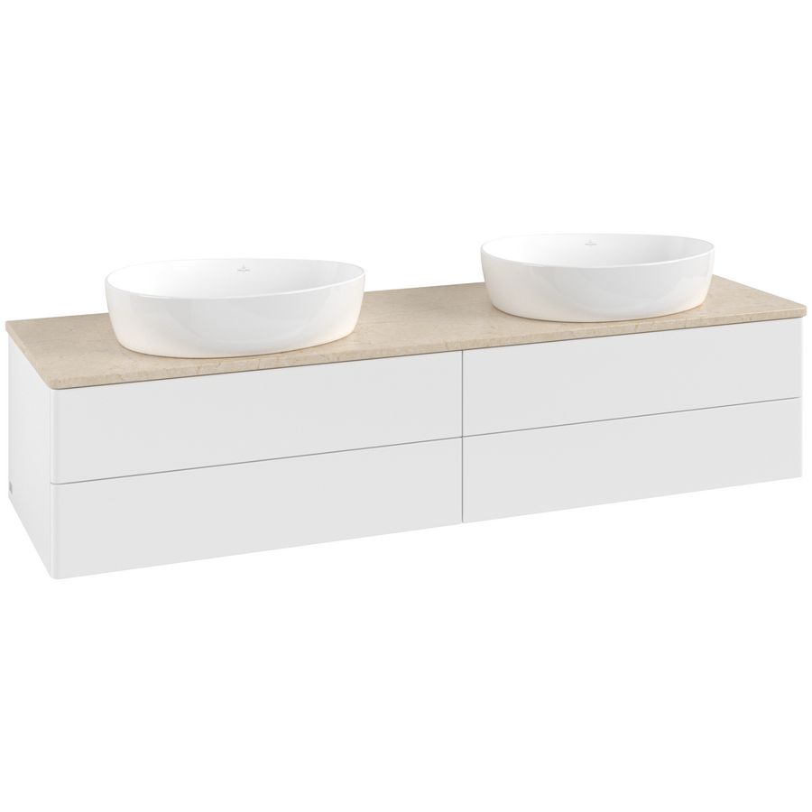 Wastafelonderkast Antao 1600x360x500mm White Matt Lacquer L28013MT