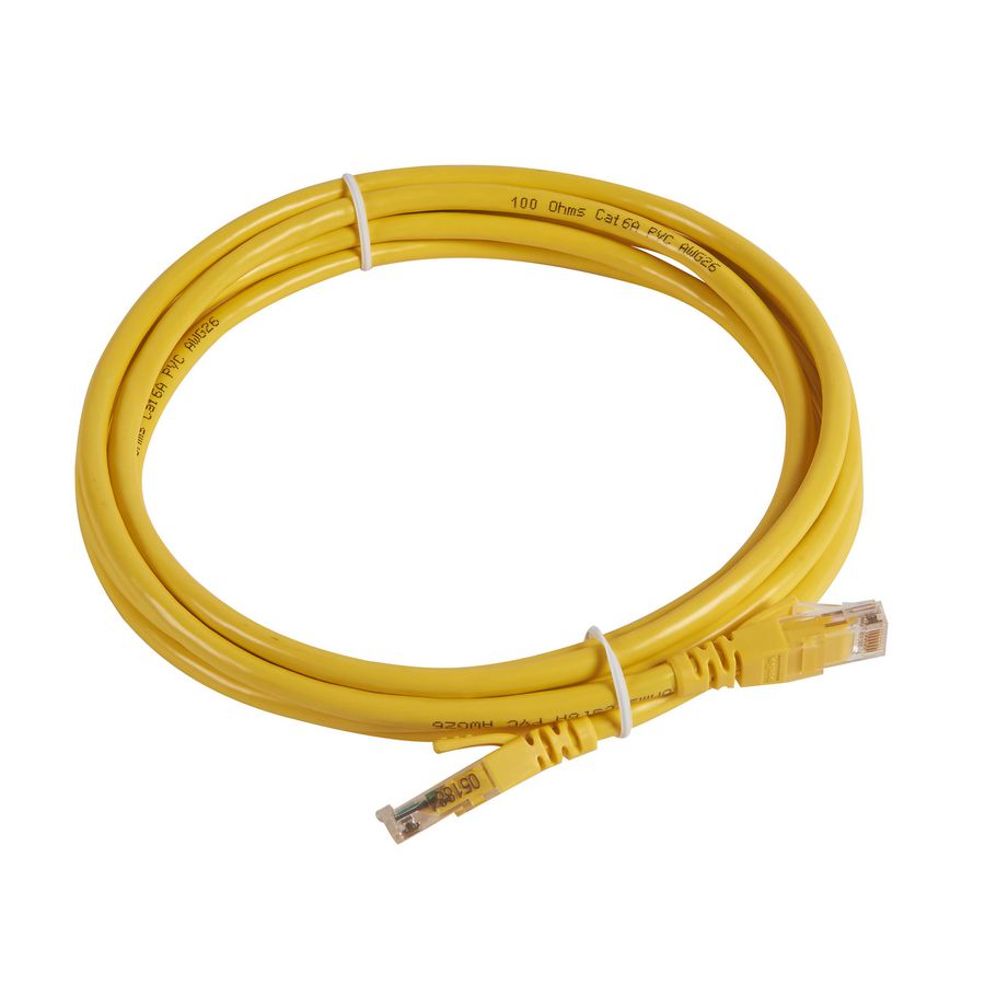 Patchkabel RJ45 Cat. C6A U/UTP geel 3m.