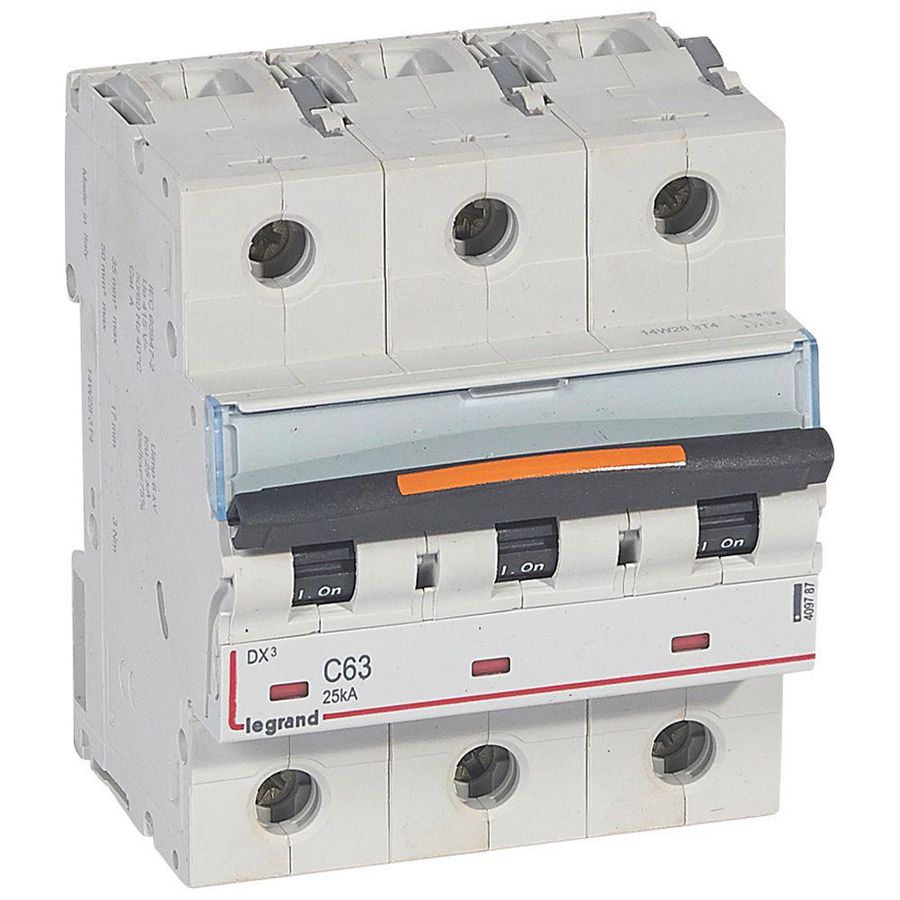 Installatieautomaat 3-polig C-karakteristiek 63A 25kA DX³ DIN