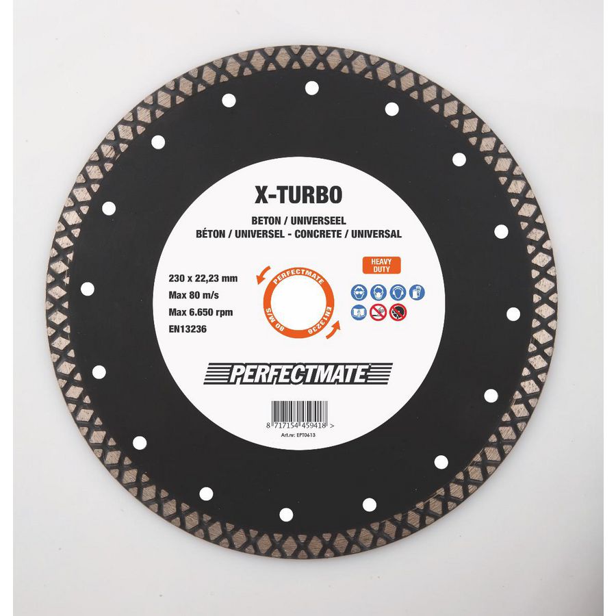 X-Turbo diamantzaagblad 230mm asgat 22.23mm