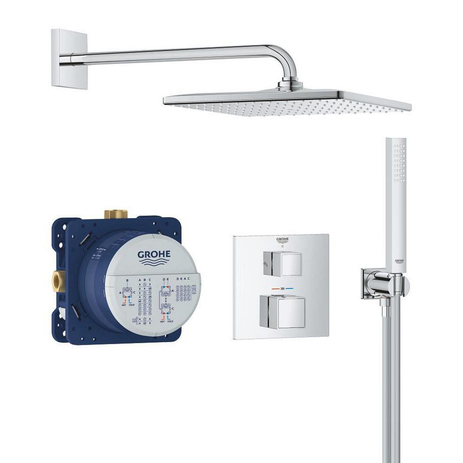 Precision Cube Shower set met Vitalio Rain Mono 310 95 L/M