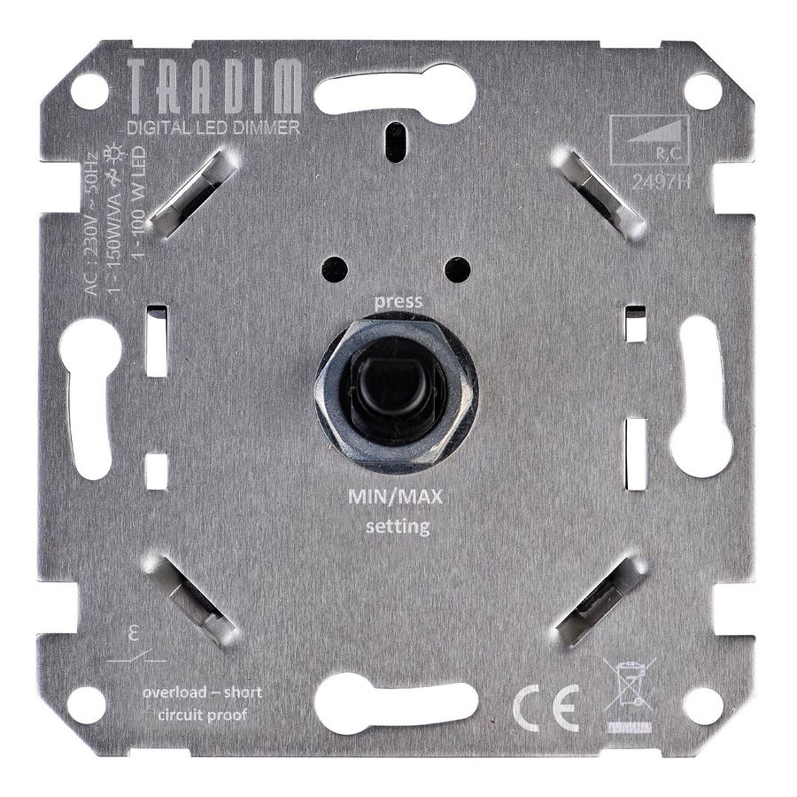 Muurdimmer Digitale LED Tradim 2497H 1-150W